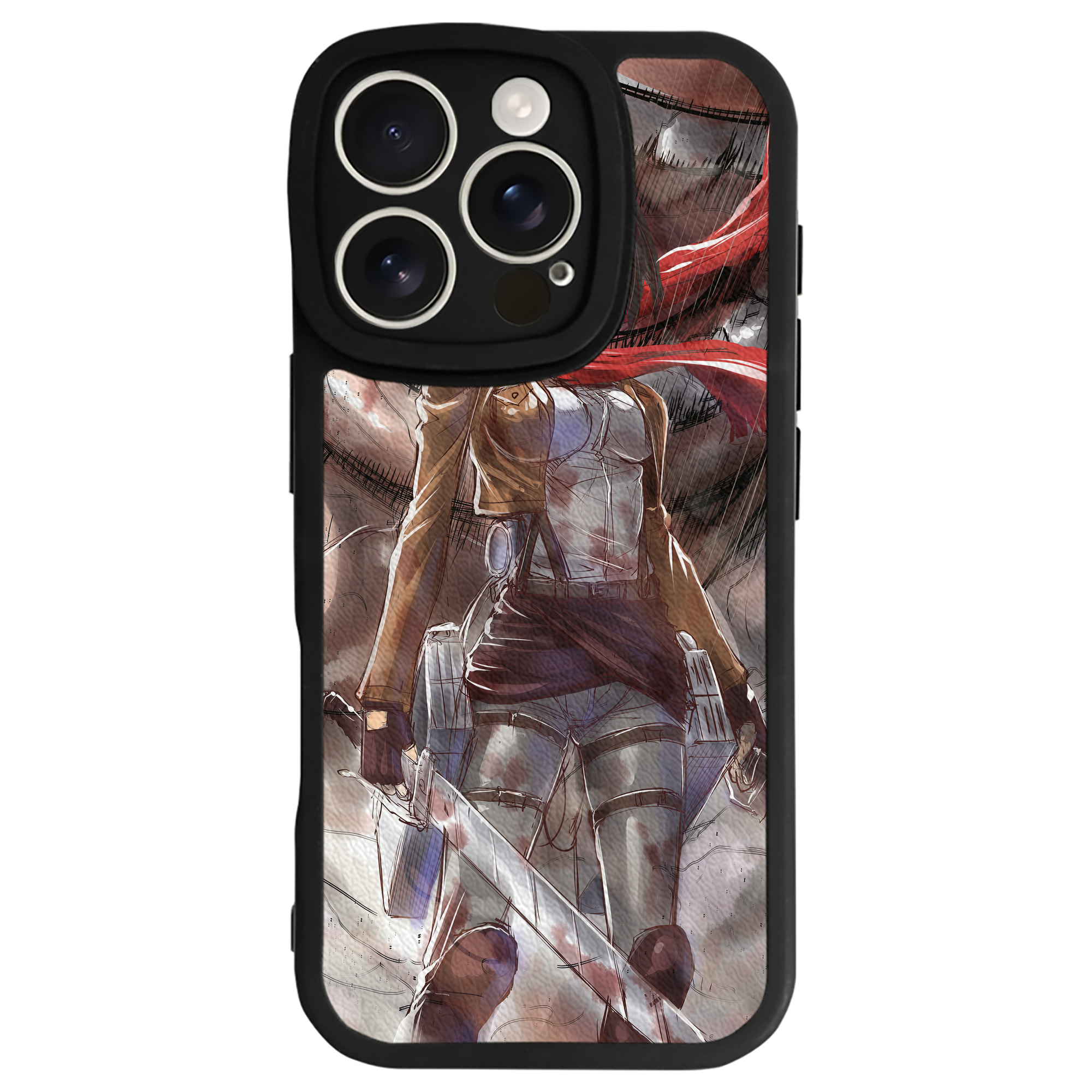 （画像用） 進撃の巨人 Attack on Titan 【iPhone 16シリーズ対応】シリコンスマホケース（レザー調） 材質：シリコン